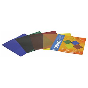 Filtry do reflektorów zestaw Eurolite Colour-foil set 19x19cm, four colors 1/1