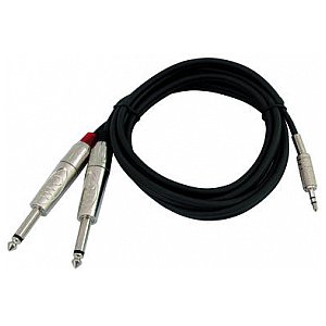 Omnitronic Cable AC-35 3.5jack pl.st/2x6,3 pl.6m 1/4