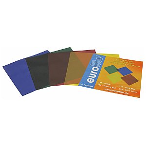Filtry do reflektorów zestaw Eurolite Colour-foil set 24x24cm,four colors 1/1