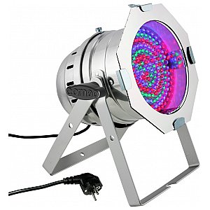 Cameo Light PAR 64 CAN - 183x10 mm LED PAR Can RGB in polished housing, reflektor sceniczny LED 1/4
