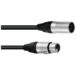 PSSO DMX kabel XLR 5pin 1m bk Neutrik 1/4