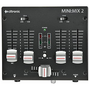 Citronic MINI:MIX2 USB mixer, mikser DJ 1/5