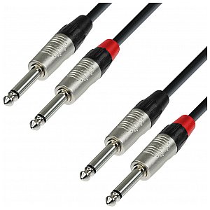 Adam Hall Cables 4 Star Series - Audio Cable REAN 2 x 6.3 mm Jack mono / 2 x 6.3 mm Jack mono 0.3 m przewód audio 1/2