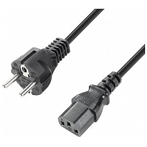 Adam Hall 8101 KB 1000 - Kabel do urządzeń nienagrzewających się CEE 7/7 – IEC C13, 10 m 1/1