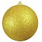 EUROPALMS Deco Ball Dekoracyjna kula, bombka 20cm, gold, brokat