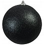EUROPALMS Deco Ball Dekoracyjna kula, bombka 20cm, black, brokat