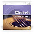 D'Addario EJ26 Phosphor Bronze Struny do gitary akustycznej, Custom Light, 11-52 2/4