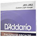 D'Addario EJ26 Phosphor Bronze Struny do gitary akustycznej, Custom Light, 11-52 4/4