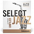 D'Addario Select Jazz Unfiled Stroiki do Saksofonów Altowych, Strength 3 Medium, 10-szt. 2/3