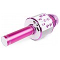 MAX Mikrofon karaoke z głośnikami BT MP3 efekt LED różowy 7/7