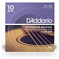D'Addario EJ26-10P Phosphor Bronze Struny do gitary akustycznej, Custom Light, 11-52, 10 kpl 2/3
