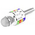 MAX Mikrofon karaoke z głośnikami BT MP3 efekt LED srebrny 5/7