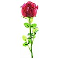 EUROPALMS Róża kryształowa, bordo, sztuczny kwiat, 81 cm 12x 2/5