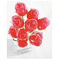EUROPALMS Róża kryształowa, bordo, sztuczny kwiat, 81 cm 12x 4/5