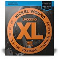 D'Addario EXL160-5 5-strunowe Nickel Wound Struny do gitary basowej, Medium, 50-135, Long Scale 2/3