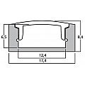 MONACOR LEDSP-311/FC Szyna aluminiowa (profil U) do pasków diodowych 2/2