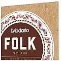 D'Addario EJ33 Folk Nylon Struny do gitary, Ball End, 80/20 Bronze/Clear Nylon Trebles 4/4