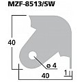 MONACOR MZF-8513/SW Metalowe naroże do obudów głośnikowych 2/2