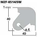 MONACOR MZF-8514/SW Metalowe naroże do obudów głośnikowych 2/2