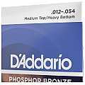 D'Addario EJ37 12-String Phosphor Bronze Struny do gitary akustycznej, Medium Top/Heavy Bottom, 12-54 4/4