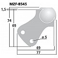 MONACOR MZF-8545 Metalowe naroże do obudów głośnikowych 2/2
