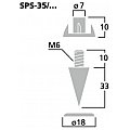 Monacor SPS-35/GO, kolce głośnikowe pod kolumnę (4 szt.) 3/3