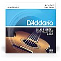 Struny do gitary Folkowej Silk & Steel D'Addario EJ40, 11-47 2/4
