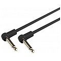 Adam Hall K4 IRR 0080 FLM - Flat Audio Cable, 6.3 mm Mono Gold Plug, 0.8 m 6/8
