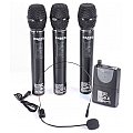 Ibiza Sound Zestaw mikrofonów bezprzewodowych 4-kanałowy Ibiza VHF4 3/8