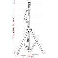Showtec Followspot Stand Wind up 1461 - 2110mm Statyw do reflektora prowadzącego 2/2