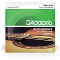 D'Addario EZ890 85/15 Bronze Struny do gitary akustycznej, Super Light, 9-45 2/4