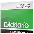 D'Addario EZ890 85/15 Bronze Struny do gitary akustycznej, Super Light, 9-45 4/4