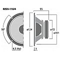 Monacor MSH-116/4, głośnik średniotonowy hifi 2/2