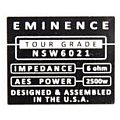 Eminence NSW6021-6 - Tour Grade Subwoofer 6 Ohm 3/3