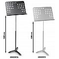 Pulpit na nuty Gravity NS ORC 2 L, Orchestra Music Stand With Perforated Desk tall 5/5