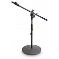 Gravity MS 2222 B - statyw mikrofonowy, Short Microphone Stand With Round Base And 2-Point Adjustment Telescoping Boom 2/6