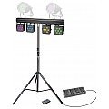 Cameo Light Multi PAR 2 SET - Set with 28 x 3 W Tri Colour LED Lighting Set with Transport Case, 4 pedal Foot Switch and Stand, zestaw oświetleniowy 4/5