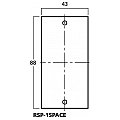 MONACOR RSP-1SPACE Pojedynczy panel segmentowy Rack do RSP-10F 2/2