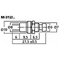 MONACOR M-312/GE Miniaturowe przyciski monostabilne 2/2