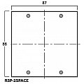 MONACOR RSP-2SPACE Podwójny panel segmentowy rack do RSP-10F 2/2