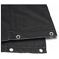 Adam Hall 0152 X 36 - Blackout cloth B1 black with burnished Grommets hemmed 3 x 6 m 3/4