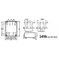 Transformator LOW PROFILE 14VA 2 x 12V / 2 x 0.583A 2/2