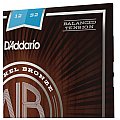 D'Addario NB1252BT Nickel Bronze Struny do gitary akustycznej, Balanced Tension Light, 12-52 4/4