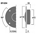 Monacor DT-254, kopułkowy głośnik wysokotonowy hifi 2/2