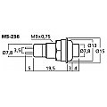 MONACOR MS-256 Przełącznik wciskany 2/2