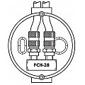 MONACOR FCH-28 Podwójne gniazdo typu F, kształt U 2/2