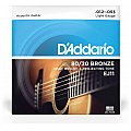 D'Addario EJ11 80/20 Bronze Struny do gitary akustycznej, Light, 12-53 2/4