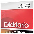 D'Addario EJ12 80/12 Bronze Struny do gitary akustycznej, Medium, 13-56 4/4