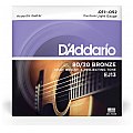 D'Addario EJ13 80/20 Bronze Struny do gitary akustycznej, Custom Light, 11-52 2/4