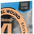 D'Addario EXL115w Nickel Wound Struny do gitary elektrycznej, Medium/Blues-Jazz Rock, Wound 3rd, 11-49 4/4